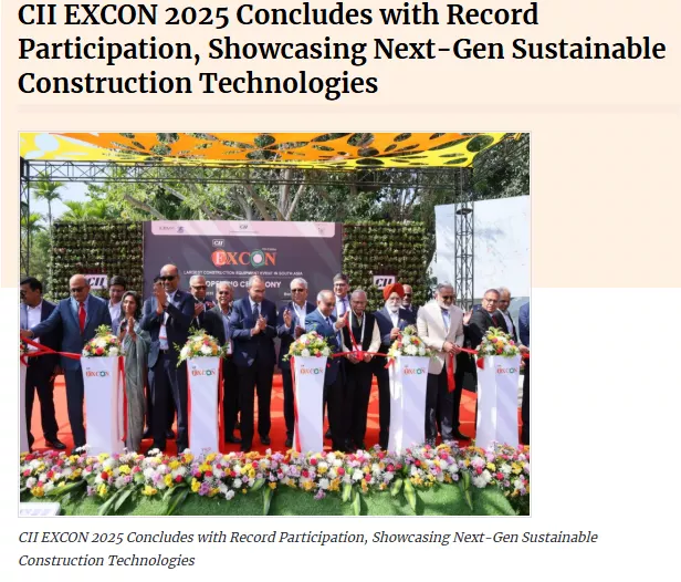 Snapshot of the EXCON 2025 article published by Business Standard
