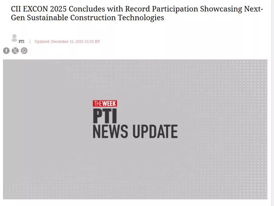Snapshot of the EXCON 2025 article published by The Week