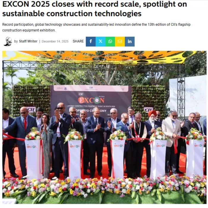 Snapshot of the EXCON 2025 article published by Manufacturing Today