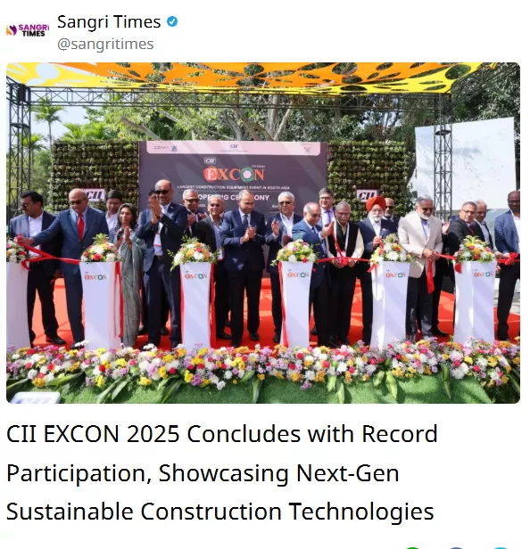 Snapshot of the EXCON 2025 article published by Dailyhunt